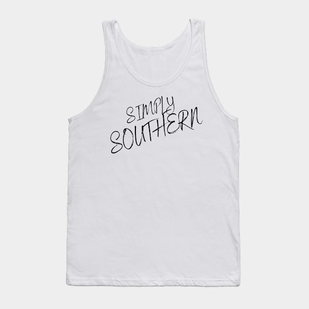 SIMPLY SOUTHERN WHITE Tank Top by Just Simple and Awesome